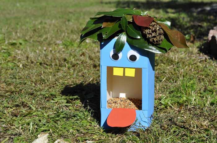 kierrätysideoita kierrätys tinking tetrapack bird feed house