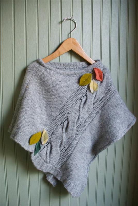 ideoita kierrätysvaatteisiin poncho