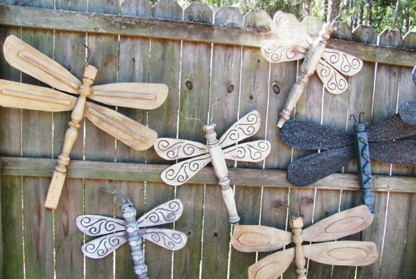 kierrätä sudenkorennot puutarhan aidan koristelu itse