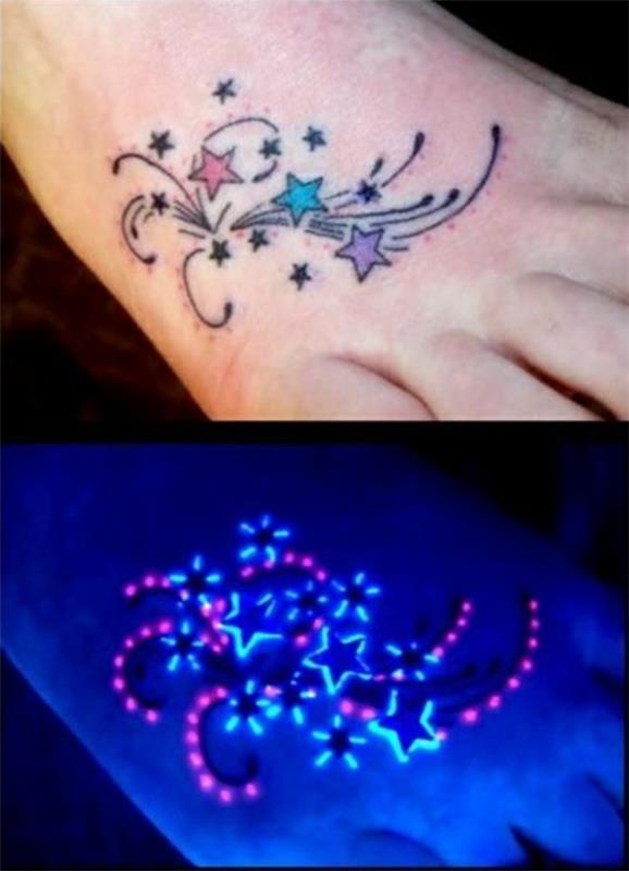 tatuoinnit musta valo tatuointi jalalla