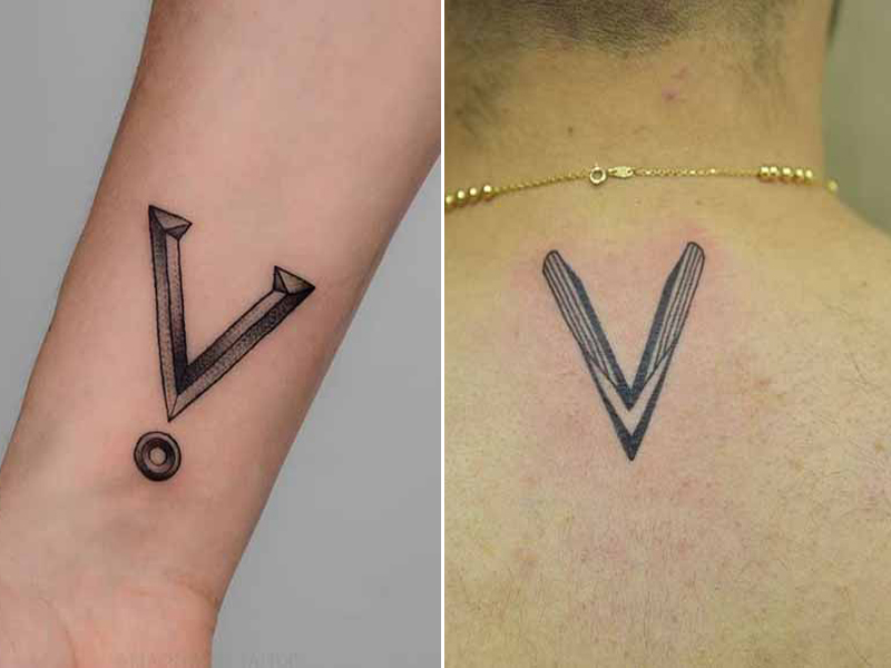 V betűs tetoválásminták