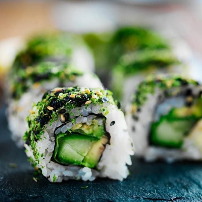 vegaani laihdutus sushi resepti riisi avokado