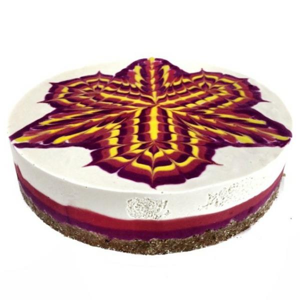 vegaaninen kakku mandala terve geometrinen kuvio