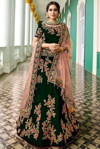 Velvet Bridal Lehenga