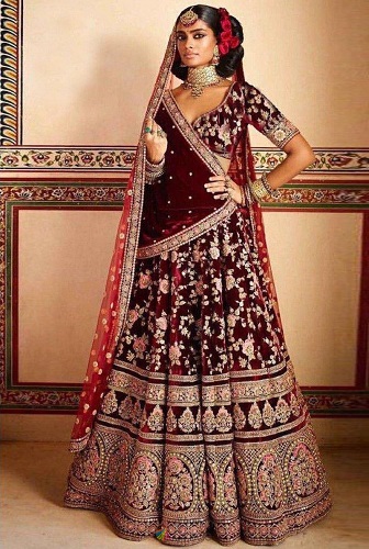 Sabyasachi Velvet Lehenga