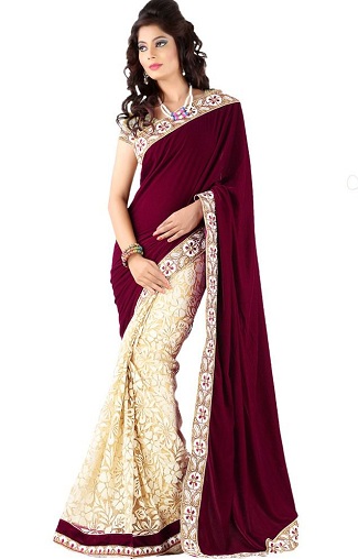 Fløjl Brasso Saree