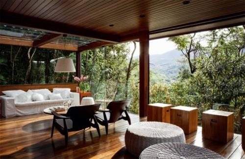 puinen veranta puulattia ulkokalusteiden sohva