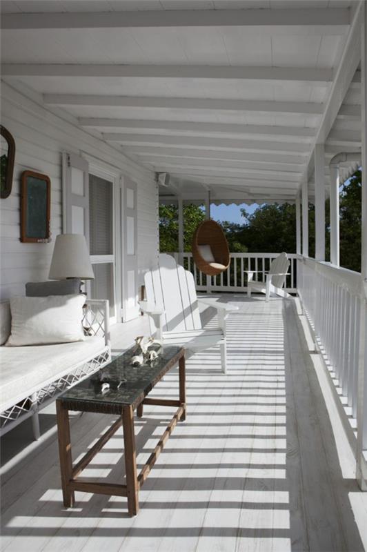 rakentaa veranta amerikkalaiset puutalot maalaa terassilaudat valkoisiksi