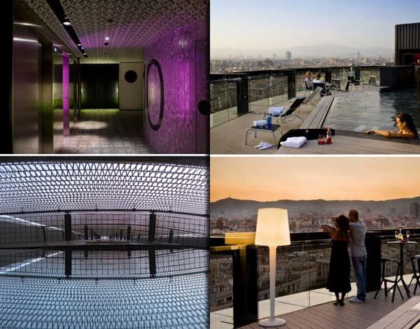 väriyhdistelmä barcelo raval hotel design terassi valaistus