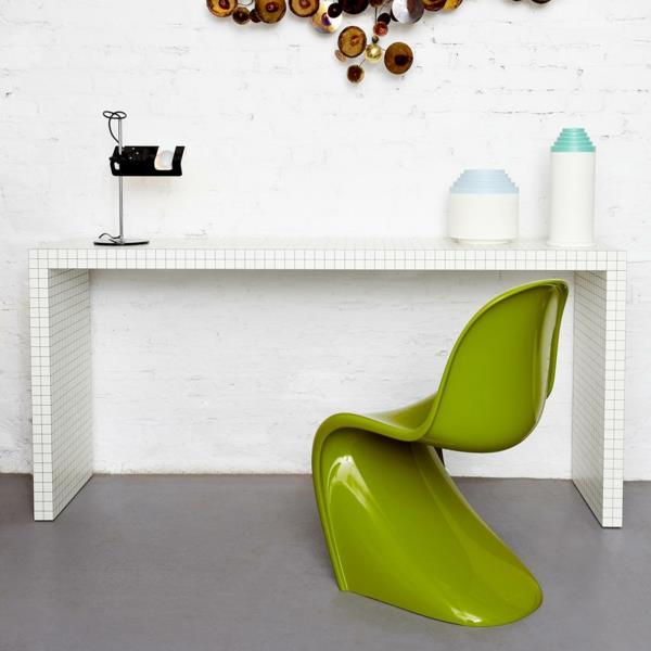 verner panton tuoli vihreä tanskalainen design -huonekalut