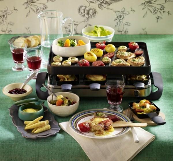 erilaisia ​​tuotteita raclette -ideoita