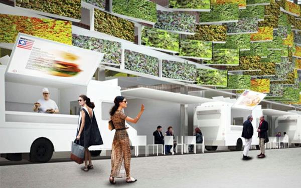 pystysuora puutarha USA Pavilion Milan Expo 5 arkkitehtuuri ja muotoilu