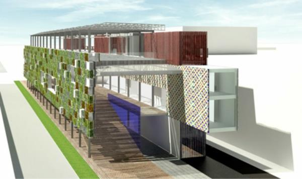 pystysuora puutarha USA Pavilion Milan Expo 5 kestävän arkkitehtuurin suunnitelma