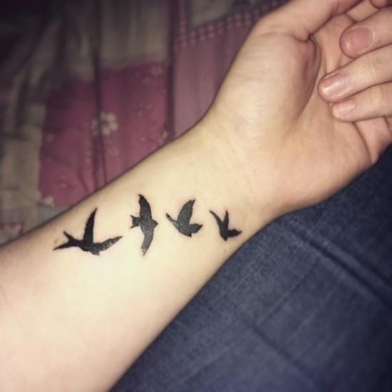 linnut tatuointi ranne pieni tatuointi