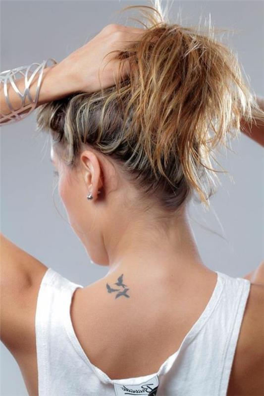 linnut tatuointi niska tatuointi pienet tatuoinnit naiset