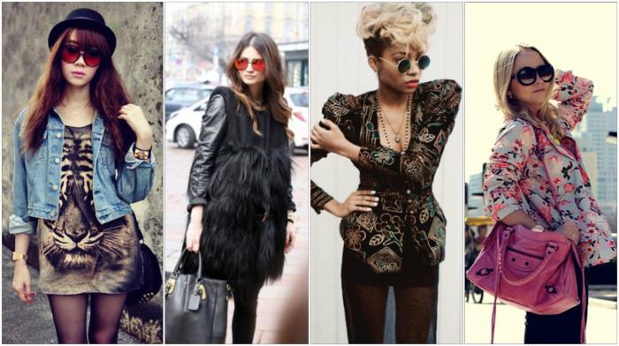 vintage -mekot syksy naisten muoti 2015 pyöreät aurinkolasit