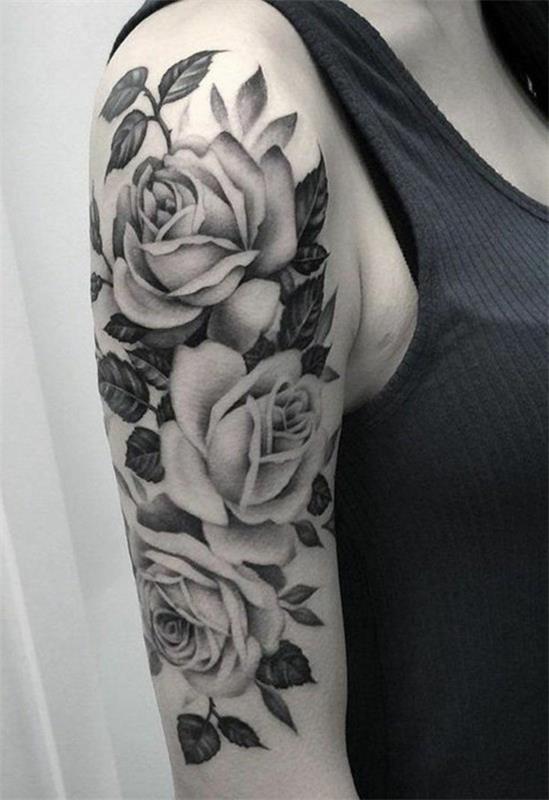 vintage hiha tatuointi ideoita ruusuja