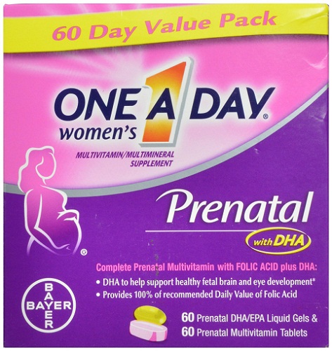 One-A-Day kvinders prænatal tabletter plus flydende geler-60 stk
