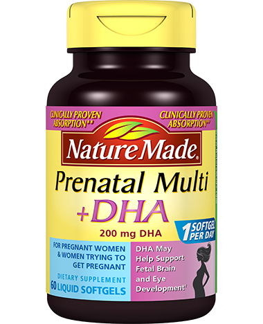 Nature Made Prenatal Multi + Dha, 200 mg, 150 bløde geler