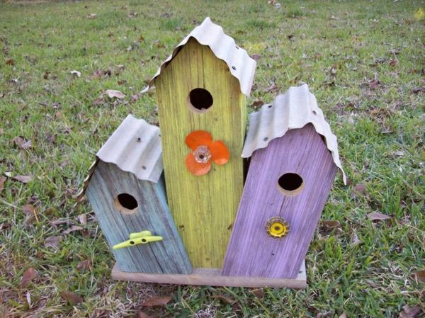 Birdhouse puu ympäristöystävällinen värikäs rakentaa itse