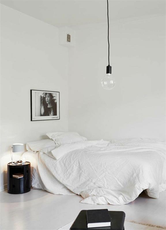 seinän sisustus makuuhuoneen värit tekevät makuuhuoneen seinästä minimalistisen