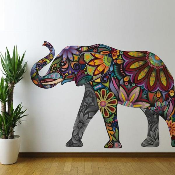 seinäkoriste seinätarra lastentarha norsu