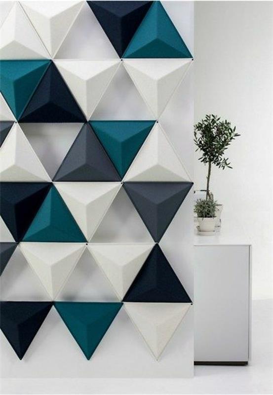 seinäkoriste elävät ideat seinävärit loistava muotoilu 3D -vaikutus