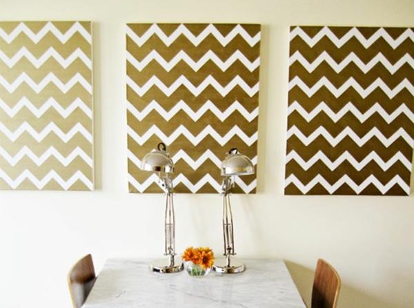seinäkoriste ideoita kuvia chevron canvas