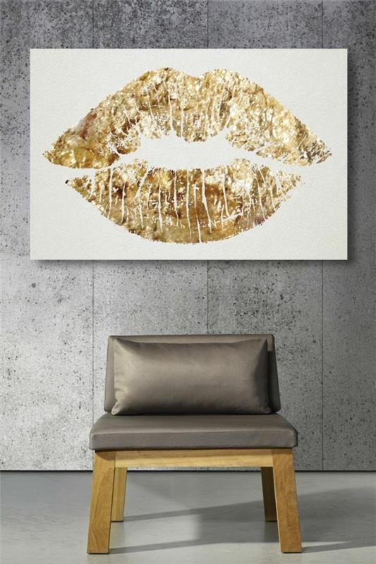 seinäkoristeita kuvia kultainen suudelma