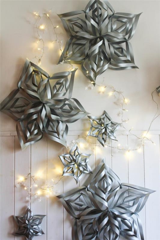 seinäkoriste paperi tähdet tinker joulua