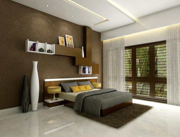 seinän suunnittelu seinän väri väri suunnittelu makuuhuone harmaa