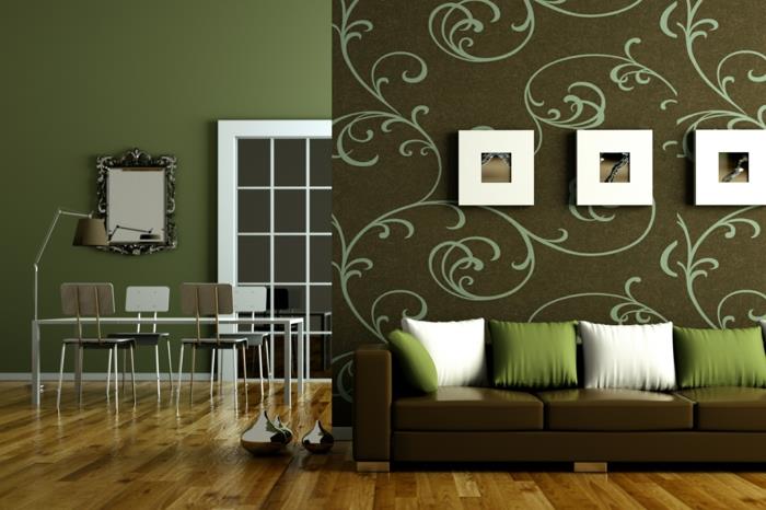 seinän suunnittelu seinämaali väri suunnittelu makuuhuone pistaasipähkinät