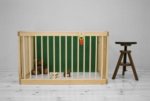 vaihdettava lasten huonekaluvuode vauvan vihreä ristikkokehys