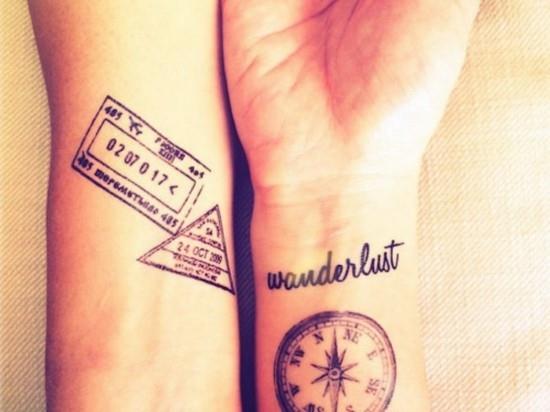 wanderlust tatuointi ranne unisex