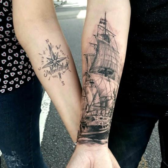wanderlust tatuointiideoita kumppanin tatuointeja