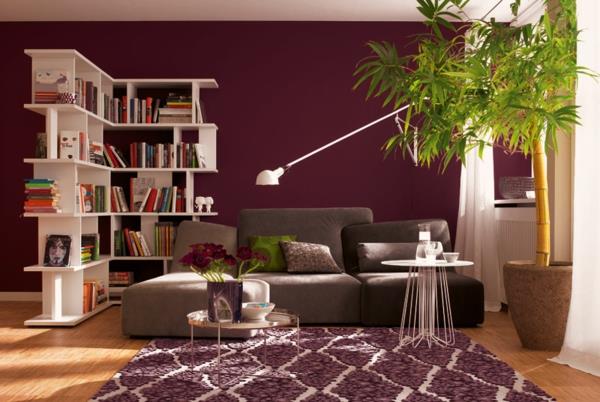 seinän väri marja kaunis elävä trendi värit lounge moderni seinäsuunnittelu olohuone