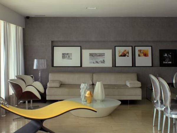 seinän väri harmaa sisustus olohuoneen värisuunnitteluideoita