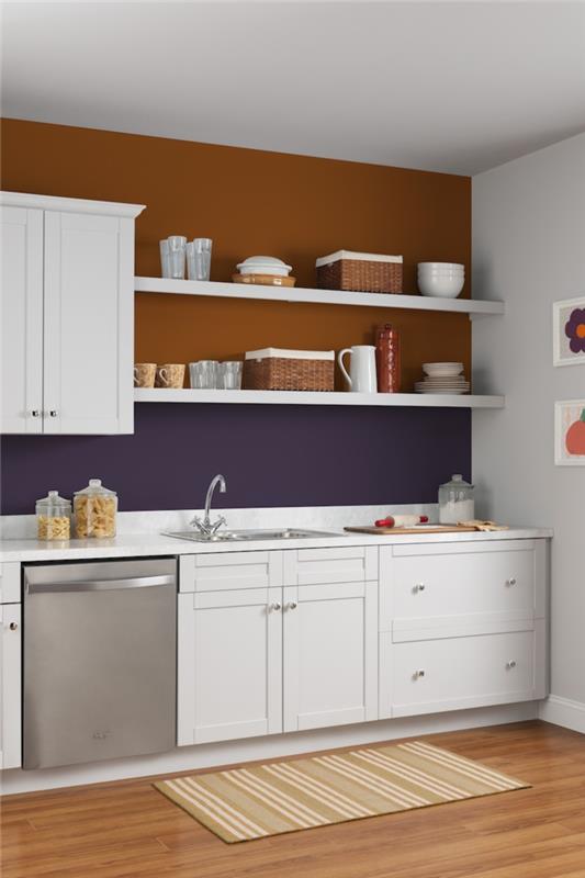 seinän väri -ideoita koti -ideoita keittiö violetti yhdistelmä