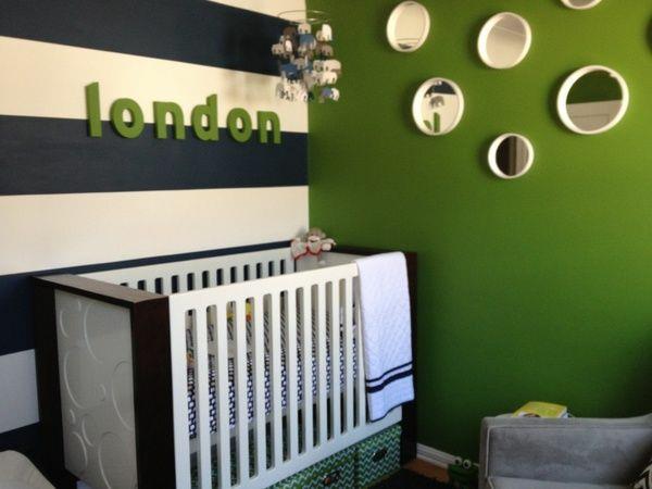 seinän väri vihreän seinän suunnittelussa vauvansänky