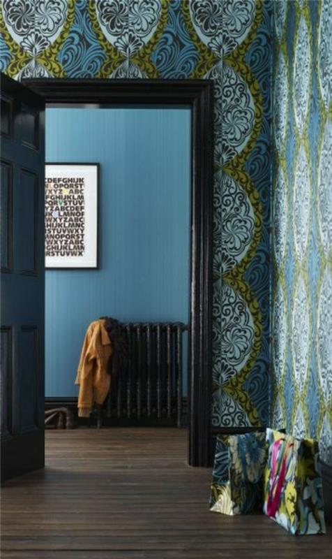 seinämaali laguuniseinä tapetti eteinen tyylikkäästi värillinen seinämaali laguunin seinämaalaus eteinen