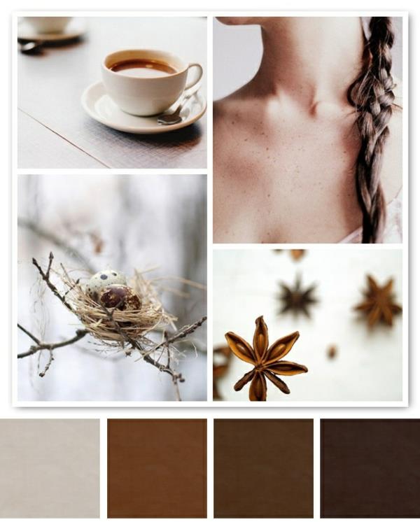 seinän väri mokka mokka kahvi inspiraatiota ruskea beige