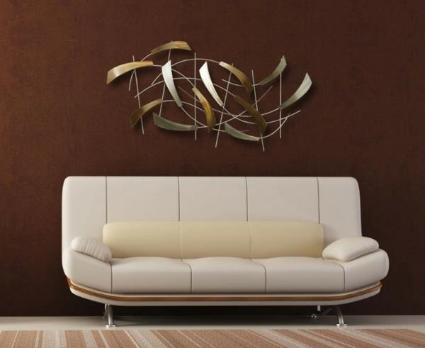 seinän värit ruskeat sävyt seinäkoriste taide sohva