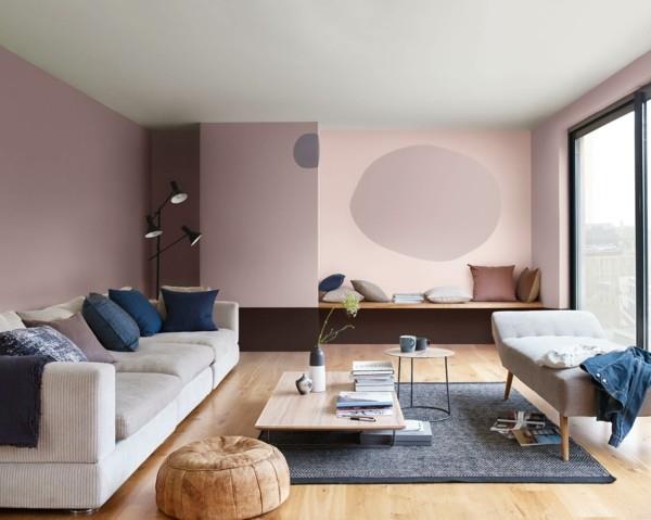 seinän värit ideoita sydän puu rosa dulux