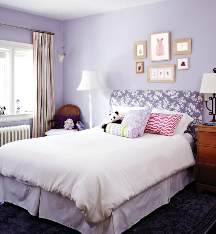 seinän värit laventeli benjamin moore makuuhuoneessa