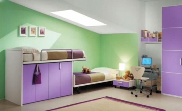 pastellisävyt seinän väreinä väri suunnittelu violetti vihreä