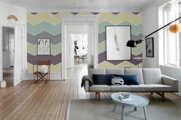 Pastellisävyt seinän väreinä, vintage maalaismainen värisuunnittelu