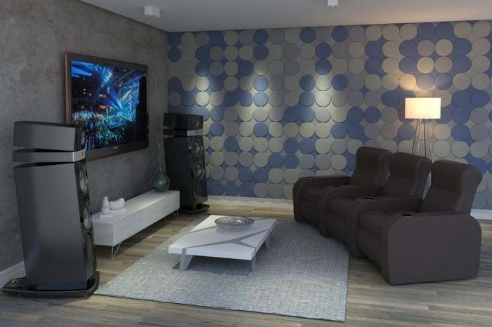seinäsuunnittelu akustiset paneelit huoneakustiikka parantaa olohuoneen ideoita