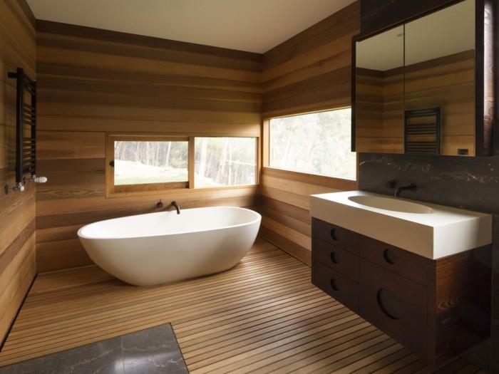 seinän suunnitteluideat kylpyhuone puu luonnollinen moderni kodikas