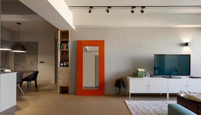 seinän suunnitteluideoita oranssi runko peili avoin suunnitelma