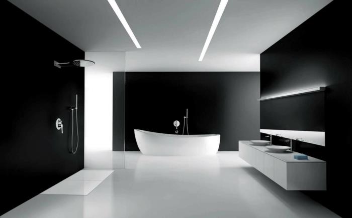 Mustavalkoinen seinämalli, jossa värillinen seinäsuunnittelu, mustavalkoinen kylpyhuone, joka koristaa valkoista tähtilamppua